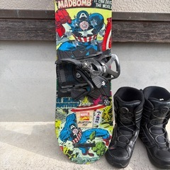 Burton スノーボード Marvelデザイン セット 110 キッズの画像