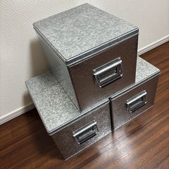 無印良品 トタンボックス 大 高さ24cmタイプ 3個の画像
