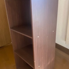 3段カラーボックス（ダークブラウン）収納棚の画像
