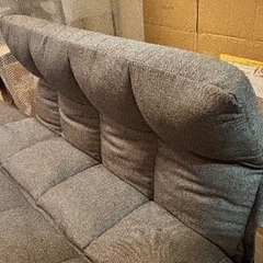 【美品】ブラウン・脚付ふかふかカウチソファ(ベルーナ)の画像