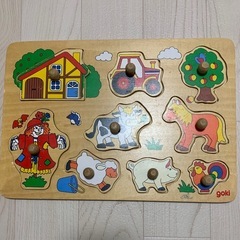パズル　型はめ　木のおもちゃの画像