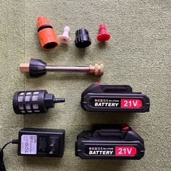 高圧洗浄機 充電式 コードレス 自吸式 バッテリー搭載の画像