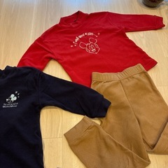 ユニクロパジャマ110サイズ２点セットの画像