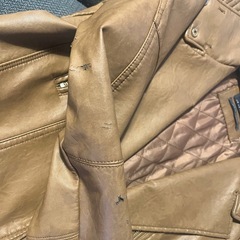 Bershka ブラウン　合皮ジャケットの画像