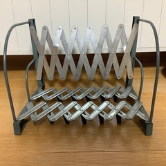 超希少　昭和レトロ　蛇腹式本立て　ブックエンド　ヴィンテージ　アンティークの画像