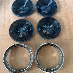 ハーレー　 フラット・ターンシグナルレンズ / スモーク　トリムリング付き　の画像