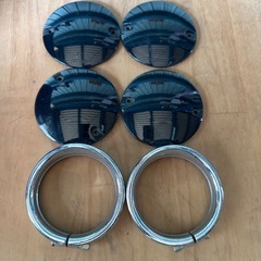 ハーレー　 フラット・ターンシグナルレンズ / スモーク　トリムリング付き　の画像