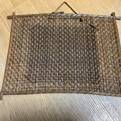 色紙掛け　壁掛け　網代編み　横山大観　晩秋　蓬莱山の画像