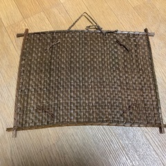 色紙掛け　壁掛け　網代編み　横山大観　晩秋　蓬莱山の画像