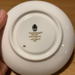 ウェッジウッド　コロンビア　パウダールビー　デミタスカップ&ソーサーの画像