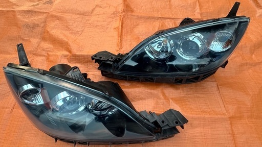マツダ 純正 BK5P アクセラ 2004年式 HID ヘッドランプ 左右セット ブルースモークカスタム