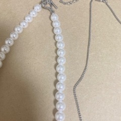 GU パールライクネックレス オフホワイトの画像
