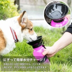 ペット　水飲み　給水ボトル　お散歩ウォーターボトル 携帯水筒の画像