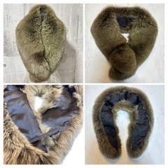 【美品】ファー　毛皮　マフラー　ストール　成人式　振袖　着物　洋服　小物　アイテム　ネックウォーマーの画像