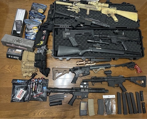 サバゲー引退セット(リポバッテリー、充電器等フルセット) (＆H