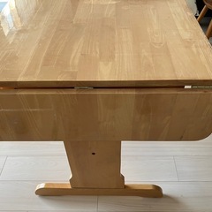 伸張式ダイニングテーブル 木製 の画像
