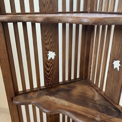 昭和レトロ　木製　コーナーラックの画像