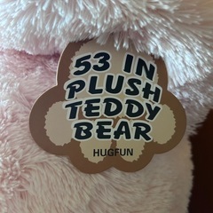 美品コストコ　くま熊ぬいぐるみ　テディベア　🐻　🧸約140cmうすピンク色。の画像