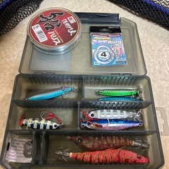 ルアー、タモ網セットの画像