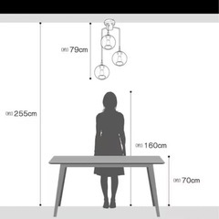 ニトリ ペンダントライト VERRE 3Tの画像