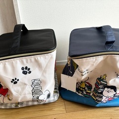 スヌーピー  収納ケース　タオルケース　大きいバッグ　2点セットの画像