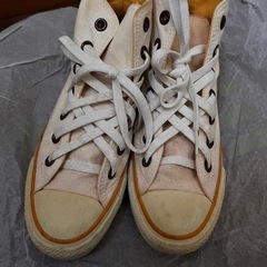 CONVERSE レディース 23.5 靴 イエローの画像