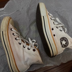 CONVERSE レディース 23.5 靴 イエローの画像