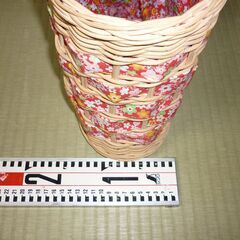 【籐製品】バスケット（巾着絞り）の画像