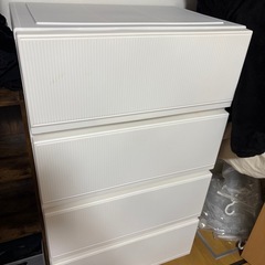 4段チェスト 収納 ホワイトの画像