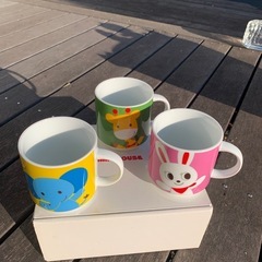 未使用ミキハウスの動物マグカップの画像