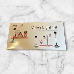 【新品未使用】撮影用ライト 2パック 25W ACアダプター付き LEDビデオライト スタジオの画像