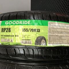 【新品】GOODRIDE RP28 155/70R13 75T 13インチ 夏タイヤ 4本 20年製 ピクシスエポック ミライース バモス スクラムワゴン等　(STD145)の画像