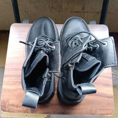 新品 25cm レディース ブーツ ブラック 厚底 シューズ ショートブーツ 識別番号:【B251-Z】の画像