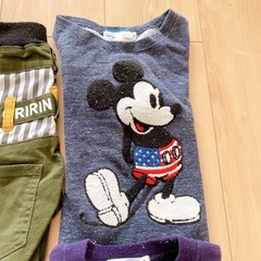 まとめ売り 子供服 ズボン キッズ パンツ トレーナー あんぱ　アンパマン ミッキー バイキンマン　100 110 4点セットの画像