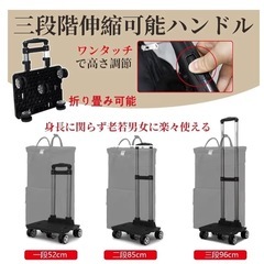 ショッピングカート　保冷機能付き　ハンドル調整可能の画像
