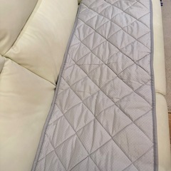 ニトリ　ロングチェアシート(Nウォームシマエナガ グレーSq1)※販売終了品の画像