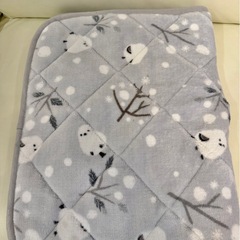 ニトリ　ロングチェアシート(Nウォームシマエナガ グレーSq1)※販売終了品の画像