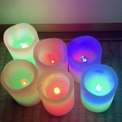 ライト　6個。キャンドル 幅5cm高さ7cm 6個セットの画像