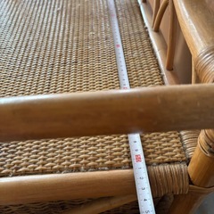 ラタン（籐）製のチェスト　昭和レトロ　アジアンテイストの画像