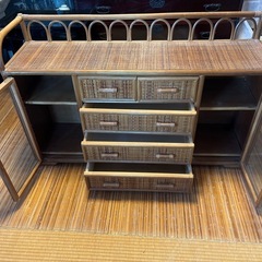 ラタン（籐）製　キャビネットの画像