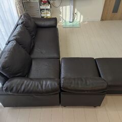 タンスのゲン！ブラウンレザーソファーの画像