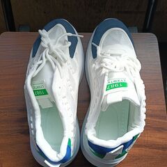 新品 24.5cm レディース 靴 スニーカー ホワイト 厚底 シューズ 普段着 識別番号:【N646-S】の画像