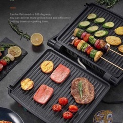 yabano電気グリル Yabano GT43パニーニプレスホットサンドBBQの画像