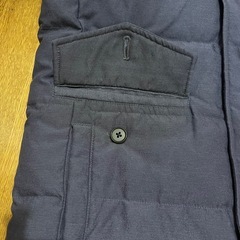AOKI 購入　ADAMSON HOMME  メンズ　ダウン80%コート　紺色　Ｌサイズの画像