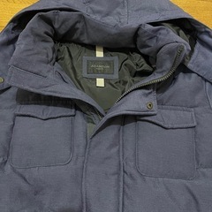 AOKI 購入　ADAMSON HOMME  メンズ　ダウン80%コート　紺色　Ｌサイズの画像