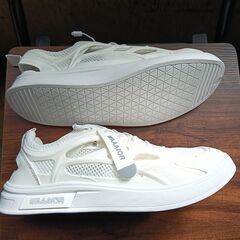 新品 25cm メンズ 靴 スニーカー ホワイト 厚底 男女兼用 シューズ 識別番号:【N649-S】の画像