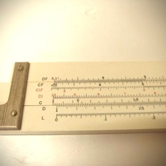 ★SUN HEMMI ヘンミ計算尺　32cm   箱付き★レトロ★の画像