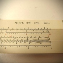 ★SUN HEMMI ヘンミ計算尺　32cm   箱付き★レトロ★の画像