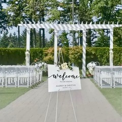 アイアンイーゼル ホワイト 高さ160cm 折りたたみ コンパクト収納 結婚式の画像