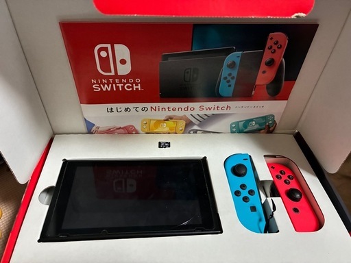 任天堂Switchセット初期化済み本体ジョイコンHDMI ACアダプターSD